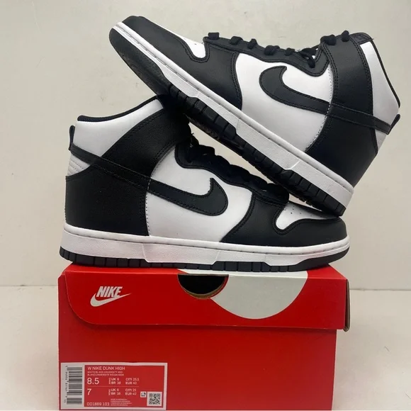 Nike Dunk High WMNS “Panda/Black White” 2023 - Picture 1 of 4